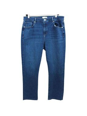 Loft Curvy Super Soft Girlfriend Jeans 14 High Waisted Denim Tapered Fit Stretch